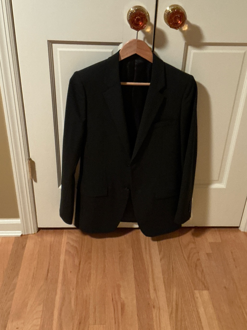 Theory Men's Full Black Tailored Suit Single-Breasted Blazer (36R)